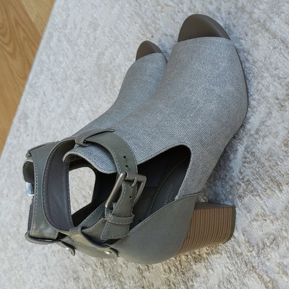 Sole Senseability Memory Foam Open Toe Ankle Booties 8.5M Green Gray - Picture 15 of 16